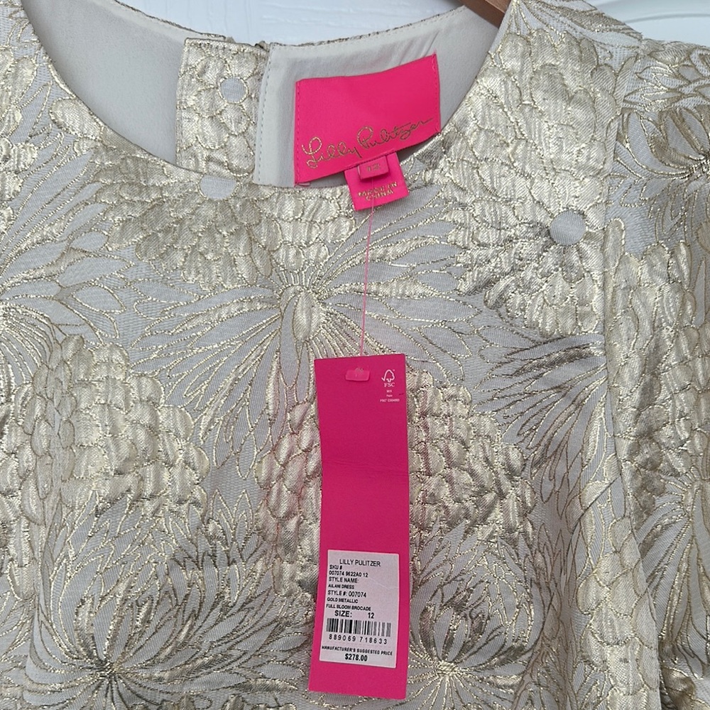 Lilly Pulitzer Ailani Gold Floral Dress - Picture 5 of 15